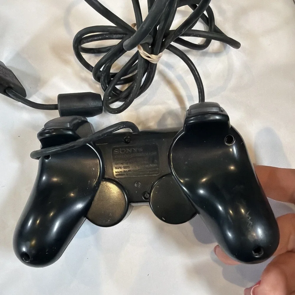 Sony PlayStation DualShock Controller Black PS1‎ PS2 OEM Analog Untested